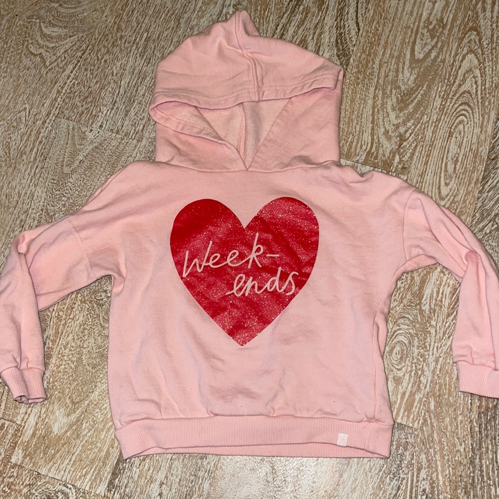 Sovereign Code Girls Pink Sweatshirt Hoodie Weekends Size 5